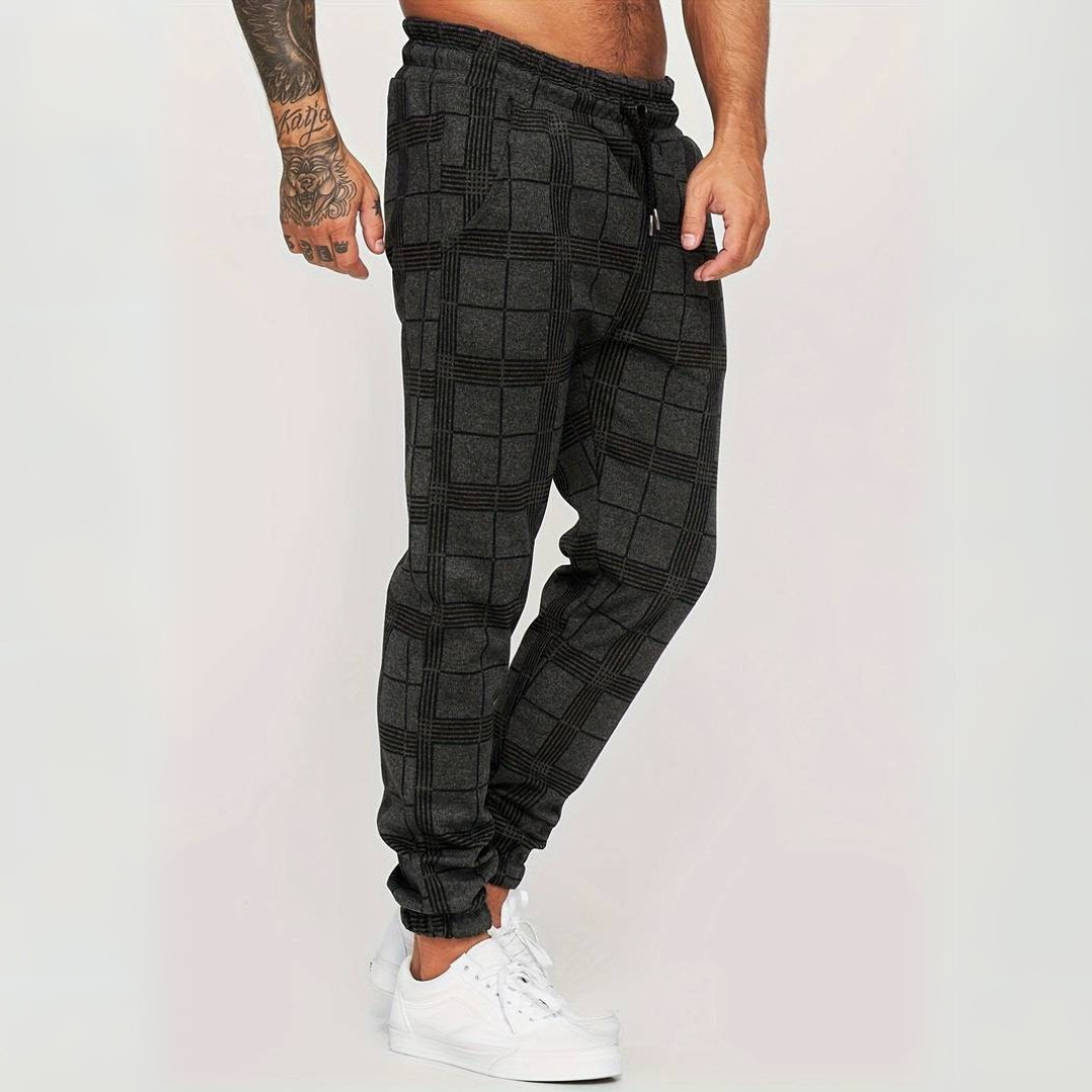 Striped Plaid Joggers