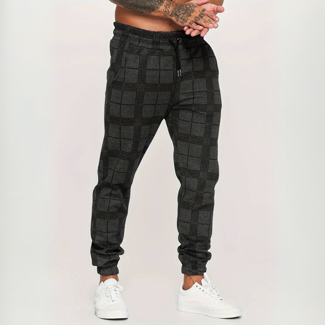 Striped Plaid Joggers