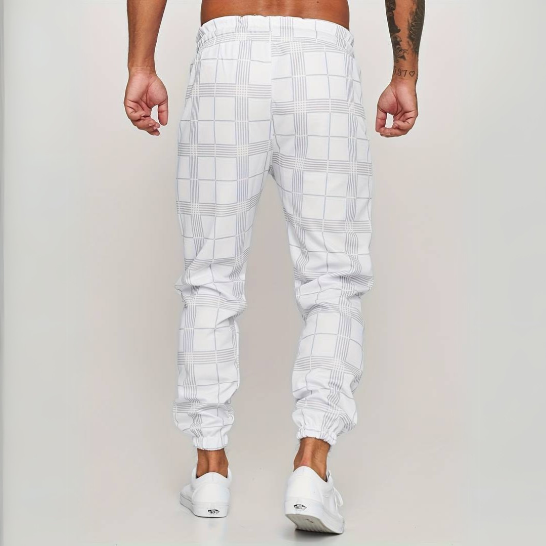 Striped Plaid Joggers
