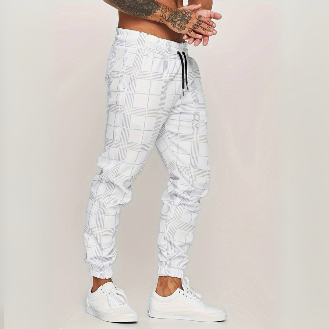 Striped Plaid Joggers