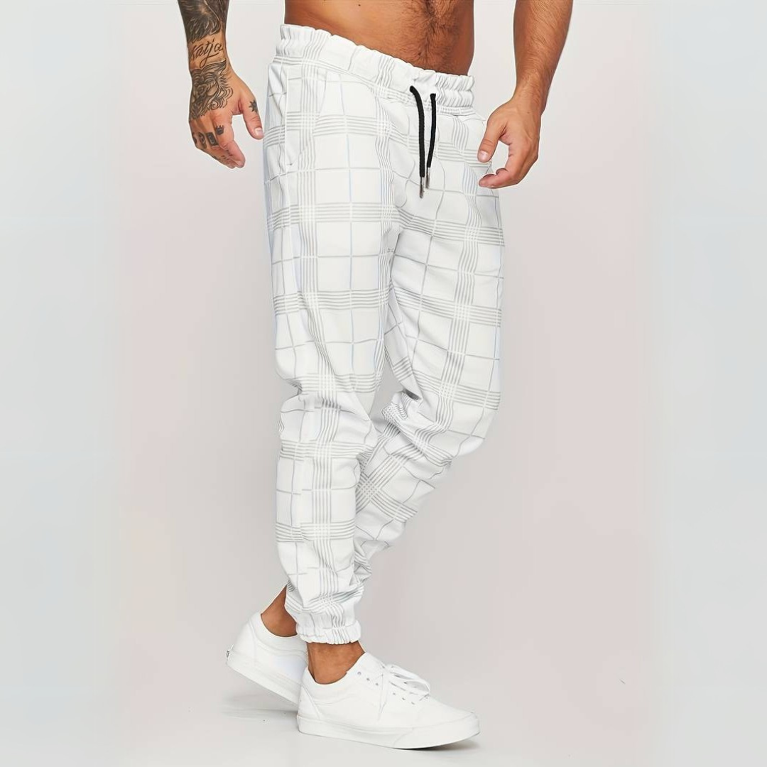 Striped Plaid Joggers