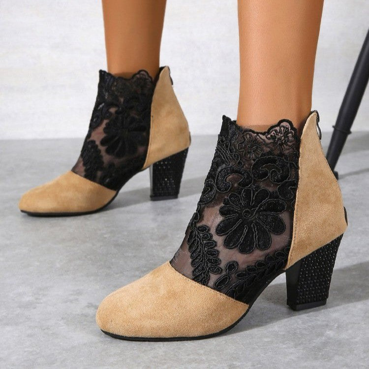 Luna | Lace Ankle Boots