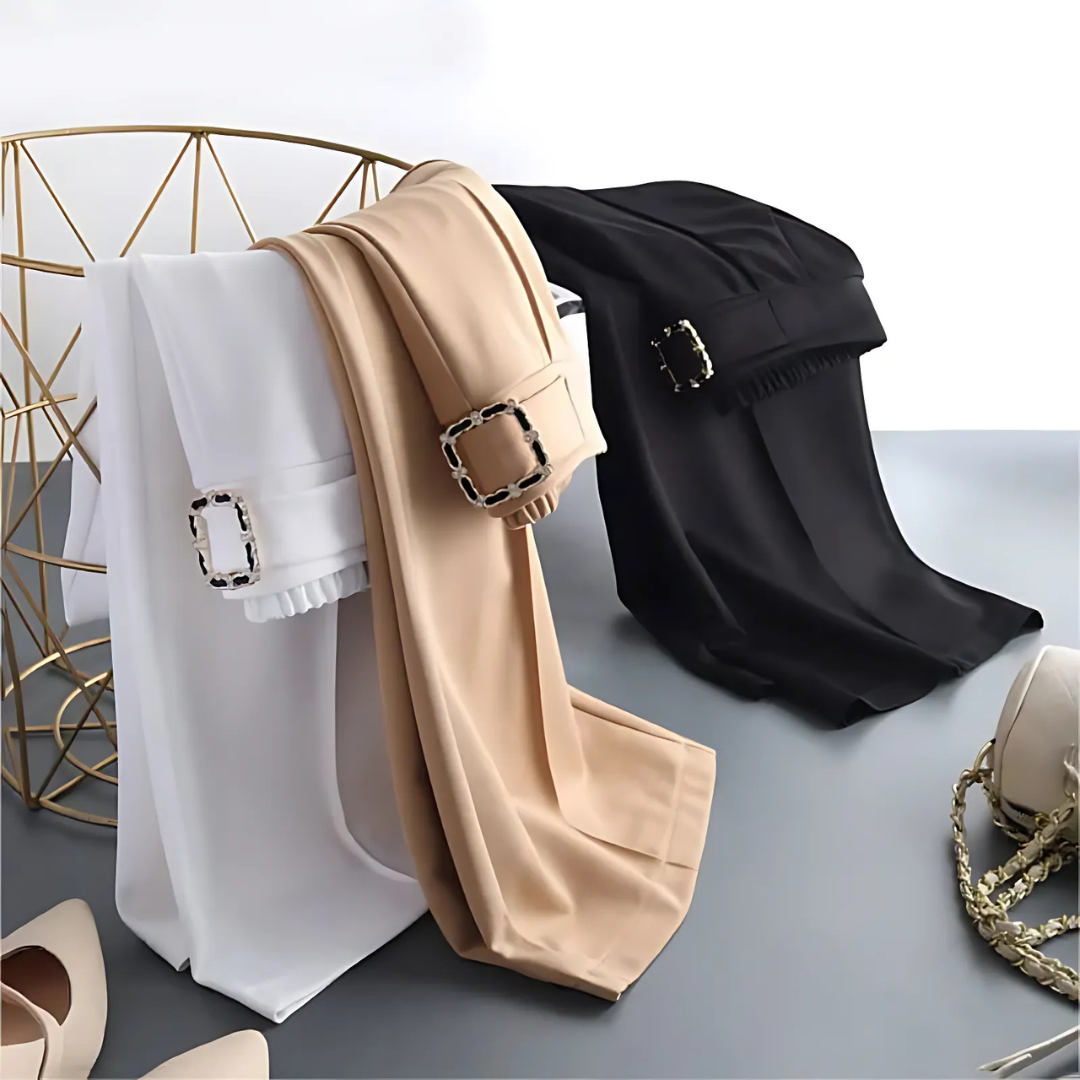 Flared Silky Trousers