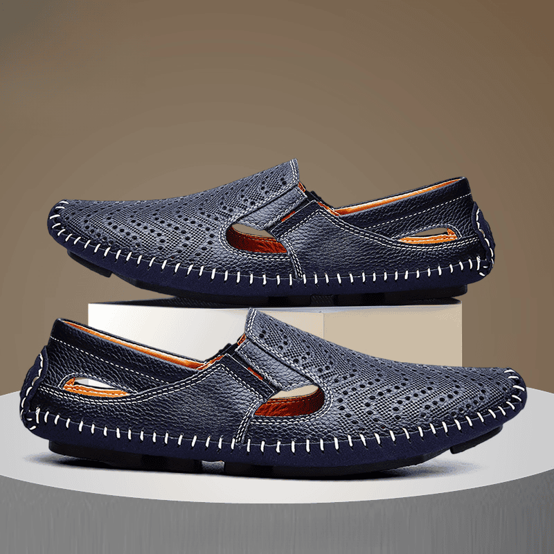 Aldric Perforated Loafer Mule