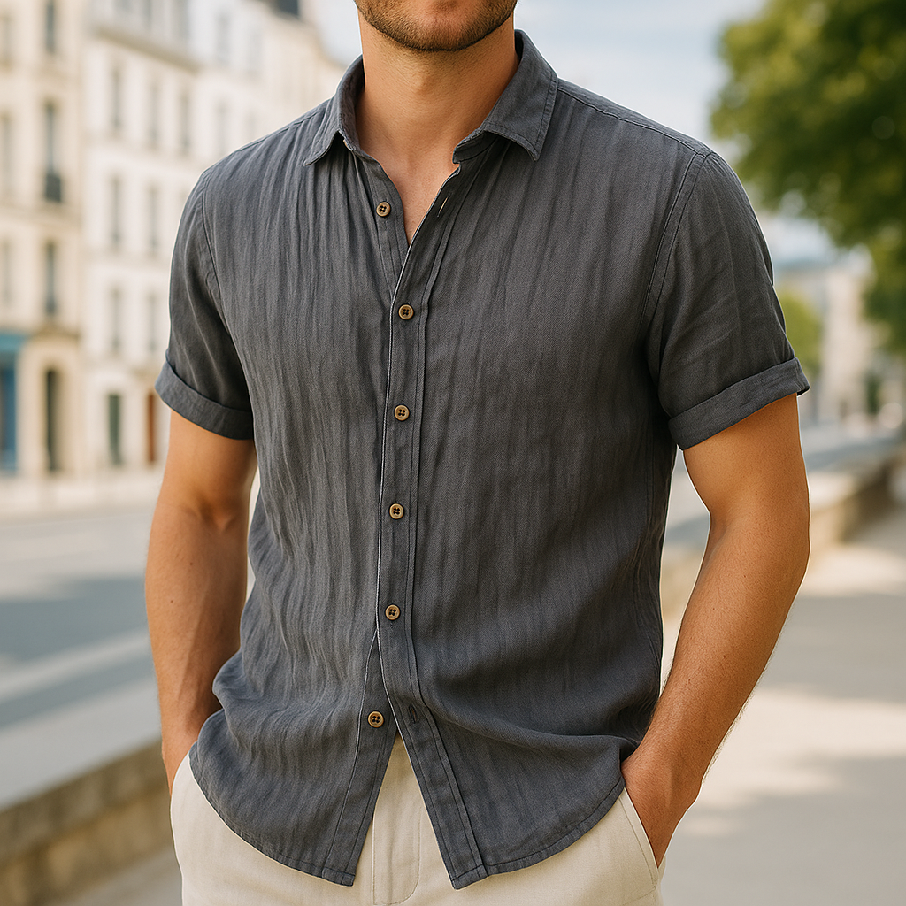 Luka | Pleated Linen Shirt