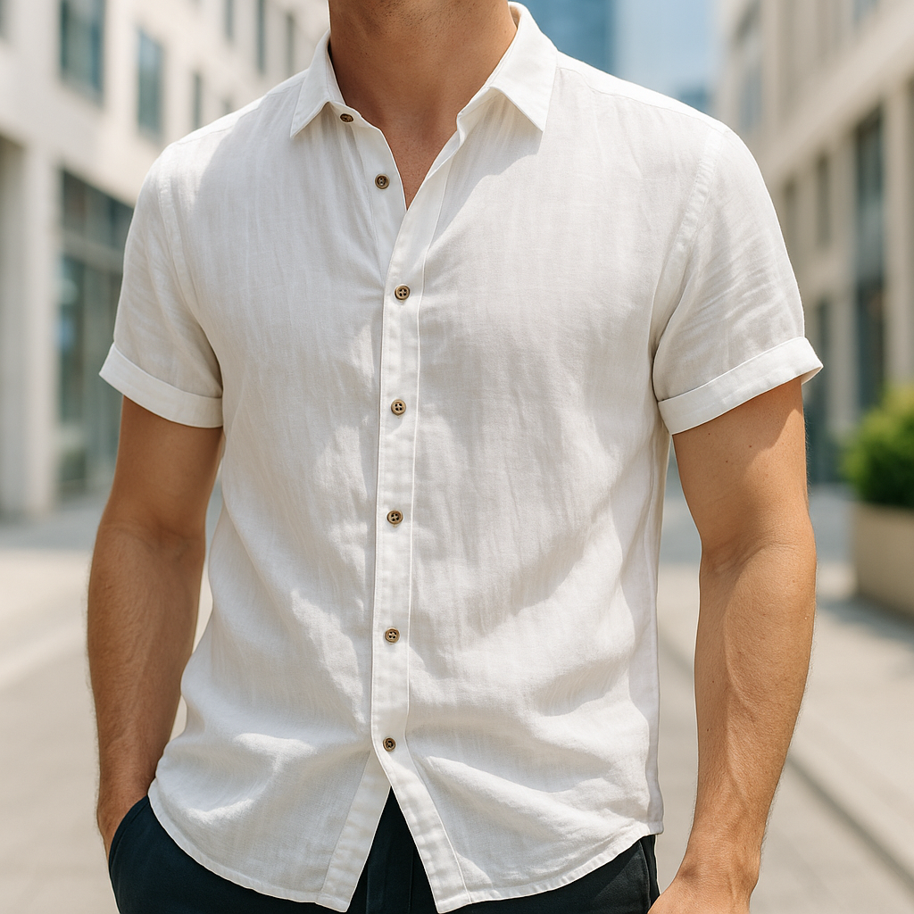 Luka | Pleated Linen Shirt