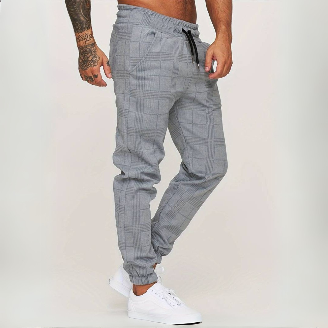 Striped Plaid Joggers