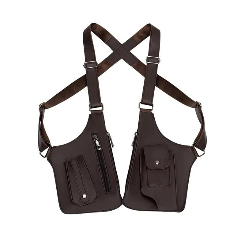 Hands-Free Crossback Utility Harness: Underarm Storage Vest Bag
