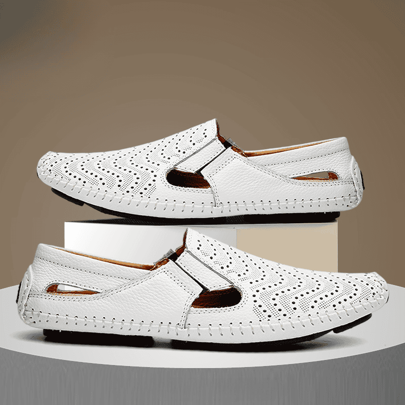 Aldric Perforated Loafer Mule