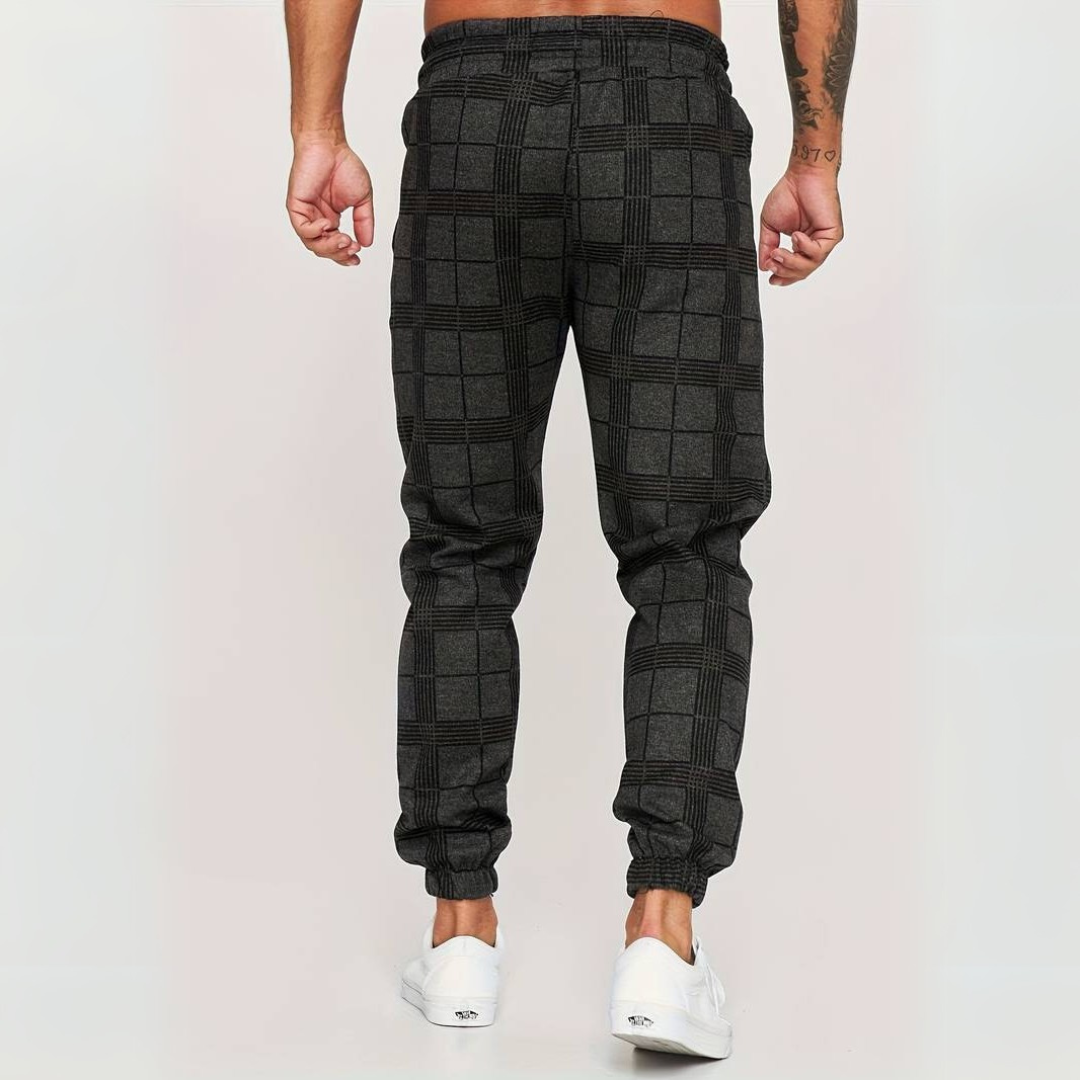 Striped Plaid Joggers