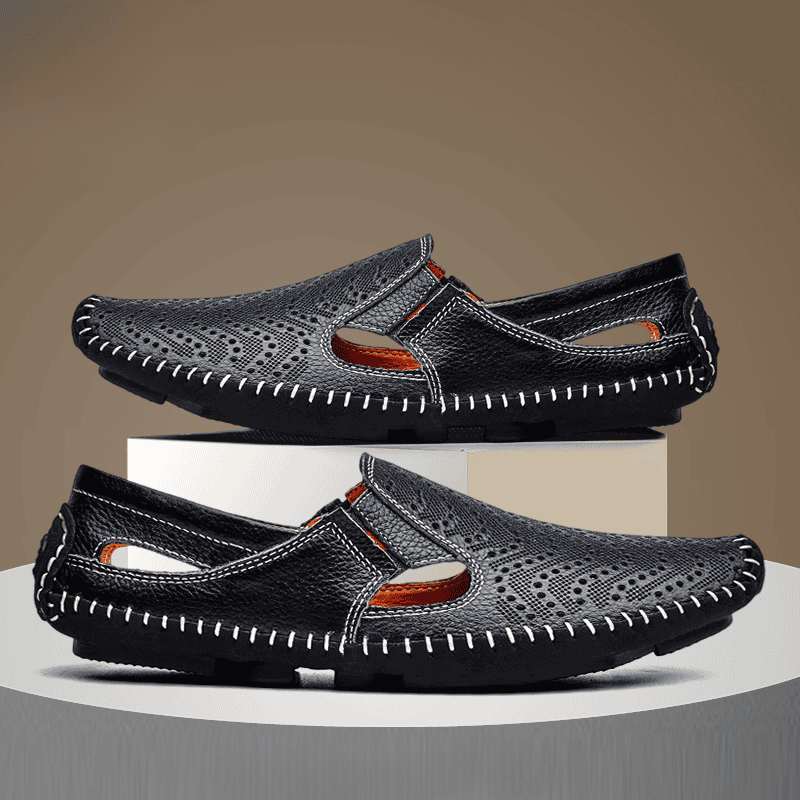 Aldric Perforated Loafer Mule