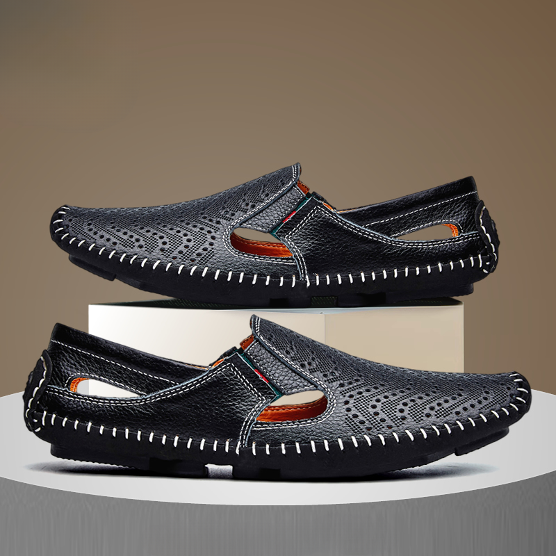 Aldric Perforated Loafer Mule