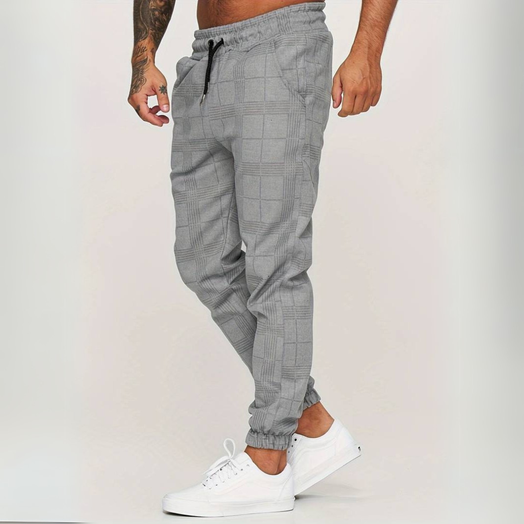 Striped Plaid Joggers
