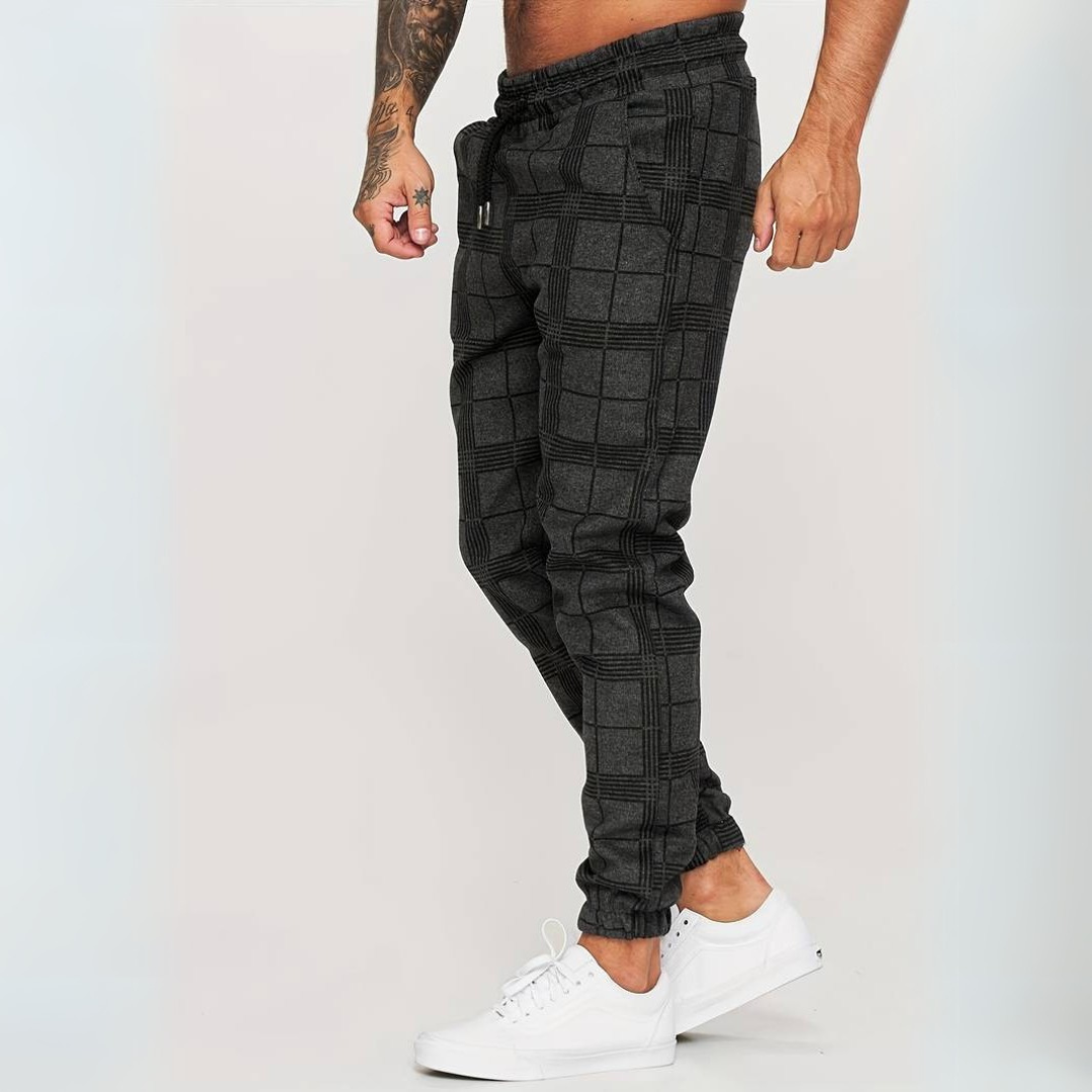 Striped Plaid Joggers