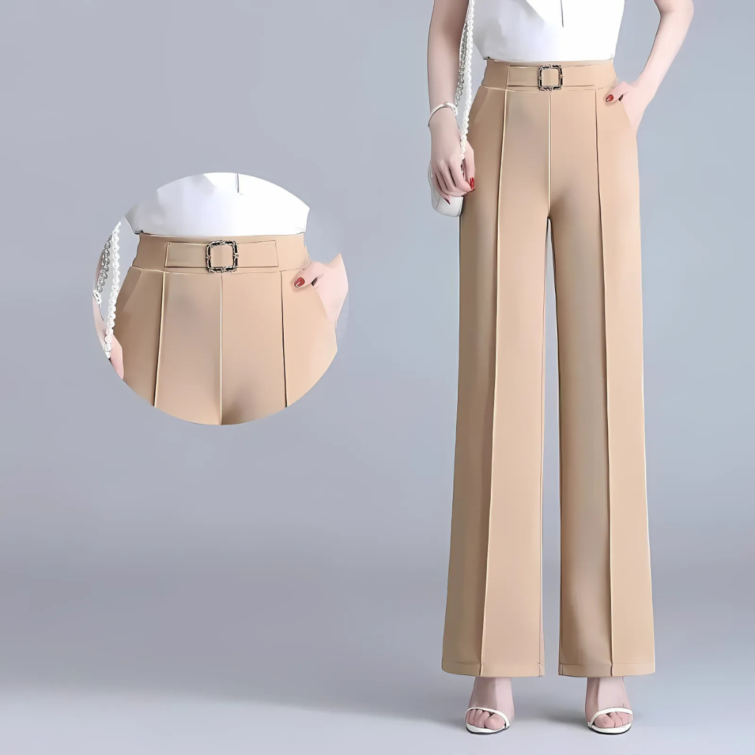 Flared Silky Trousers