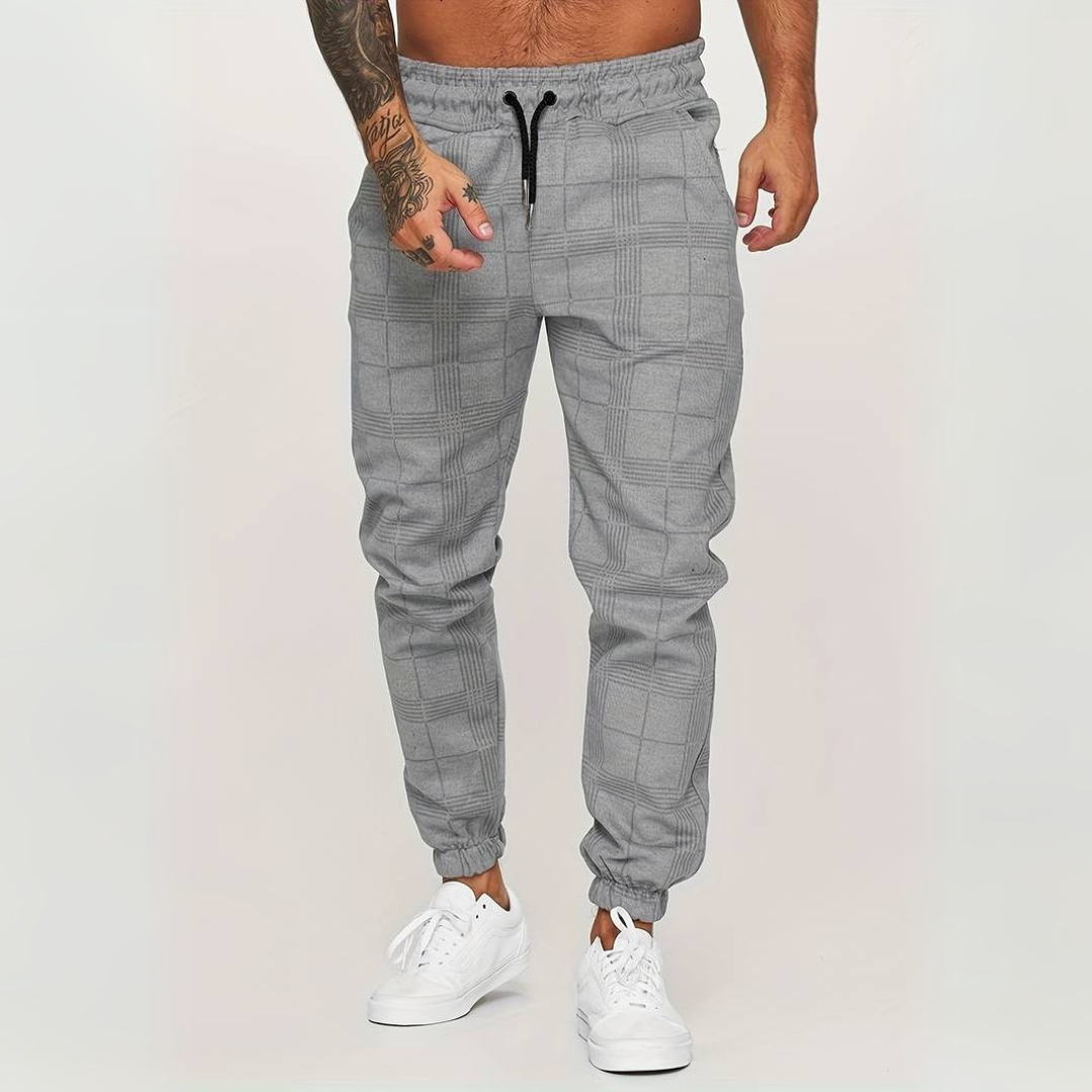 Striped Plaid Joggers