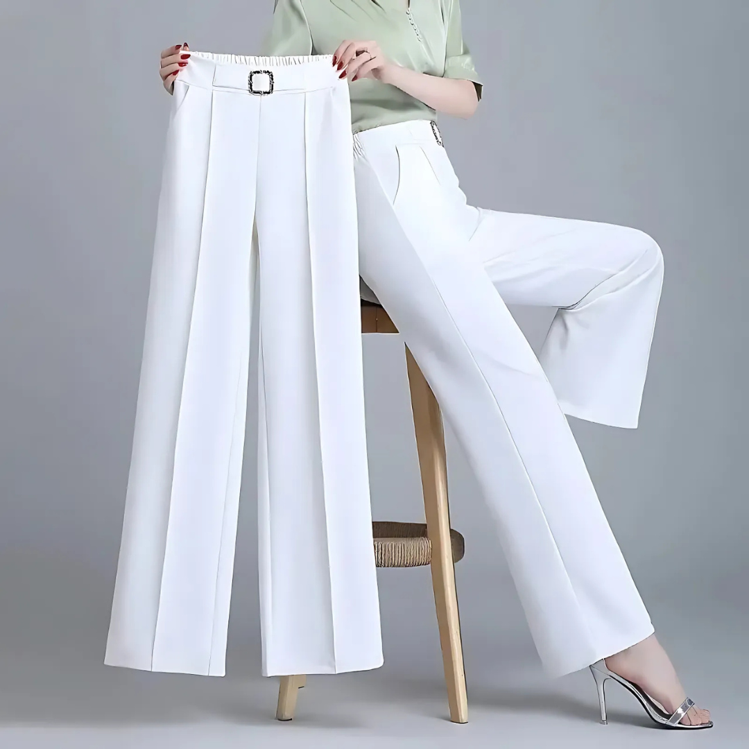 Flared Silky Trousers