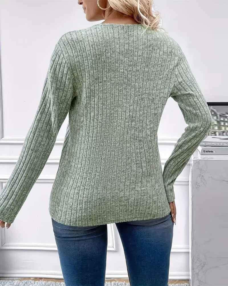 Ella | Ruched V-Neck Top