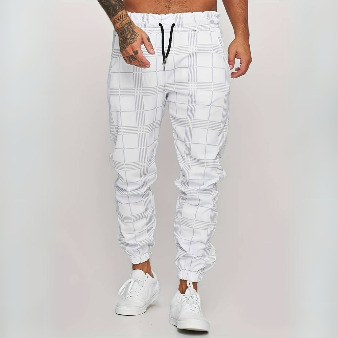Striped Plaid Joggers