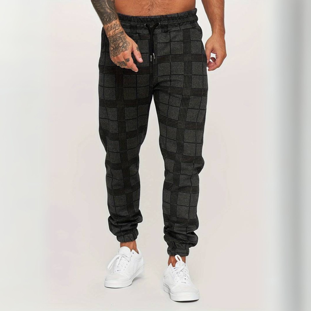 Striped Plaid Joggers