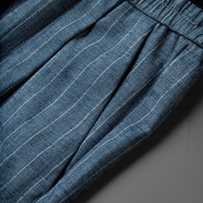 Hargreaves | Striped Cotton Trousers