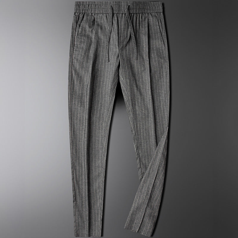 Hargreaves | Striped Cotton Trousers