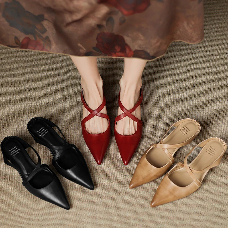 Scarlet Seraphina | Leather Mules