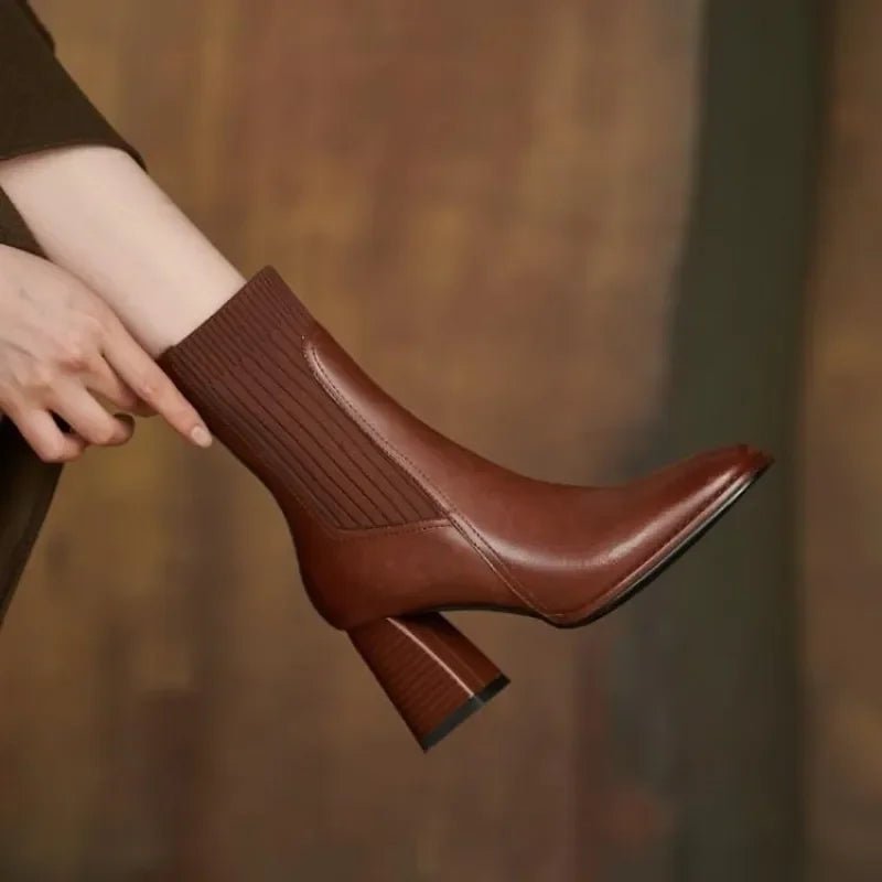 Olivia Knit Ankle Boots