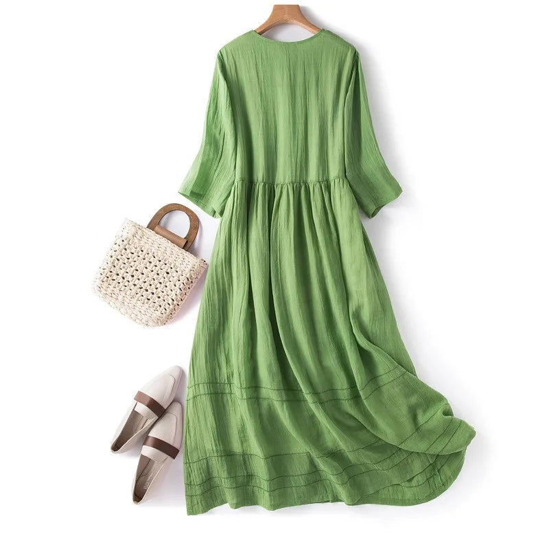 Linen Midi Dress