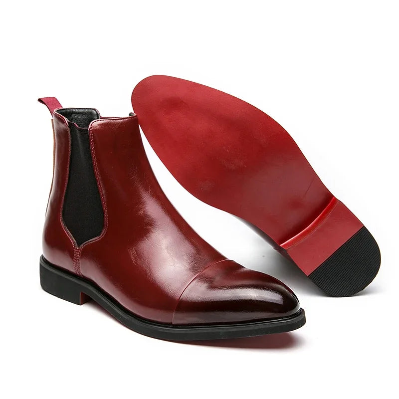 Rouge Chelsea Boots