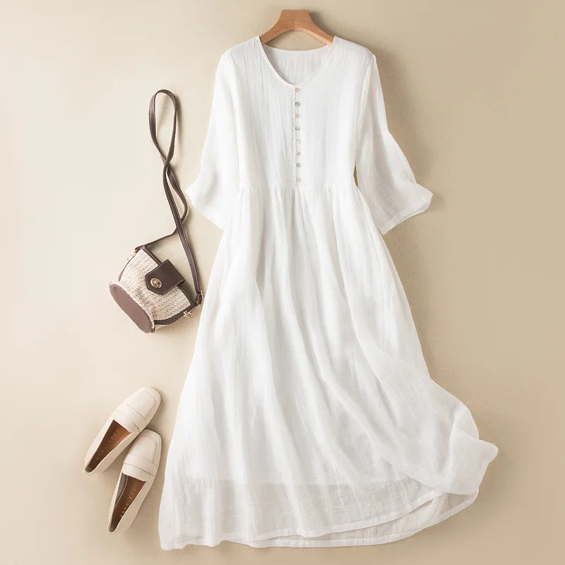 Linen Midi Dress