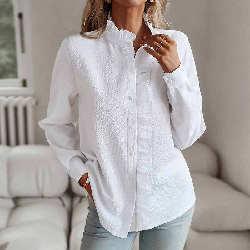 Bella | Ruffle Trim Shirt