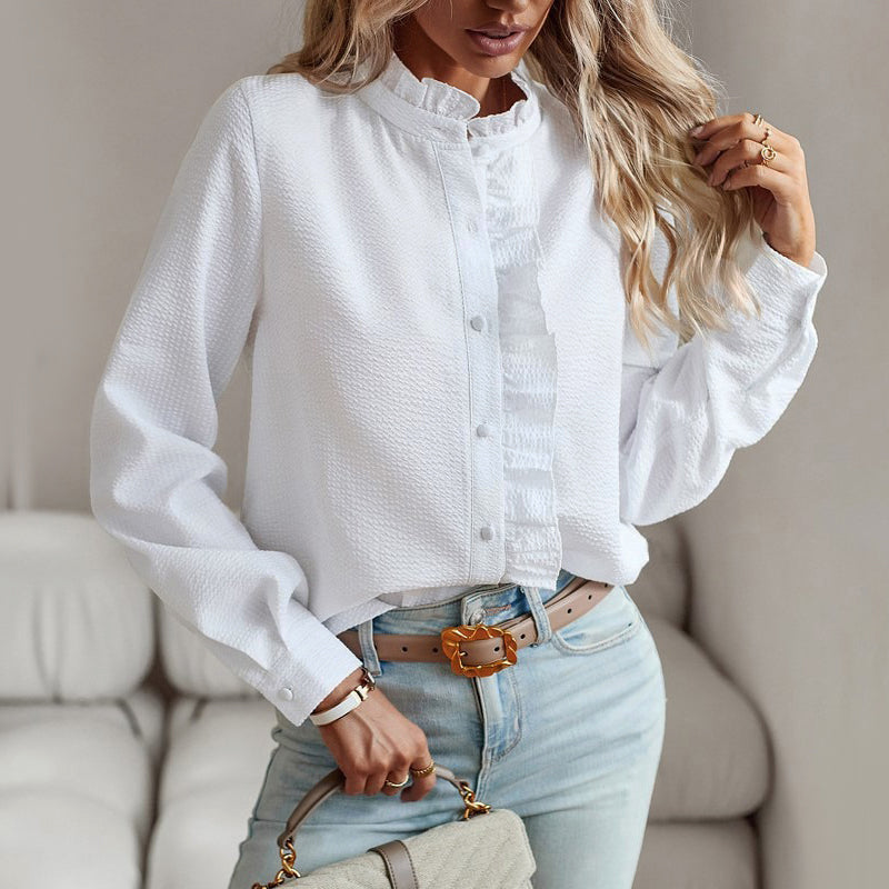 Bella | Ruffle Trim Shirt