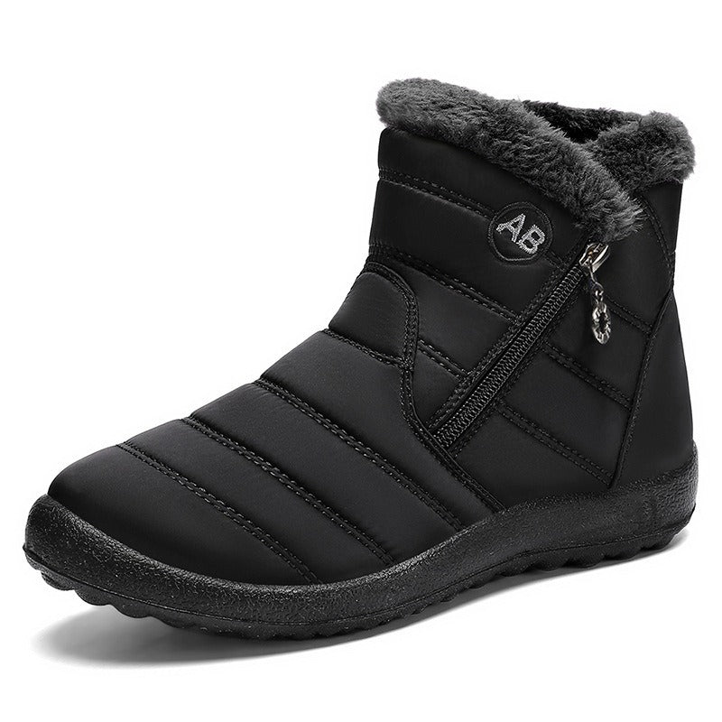 SECTIOND | Waterproof Ankle Boots with Faux Fur Lining
