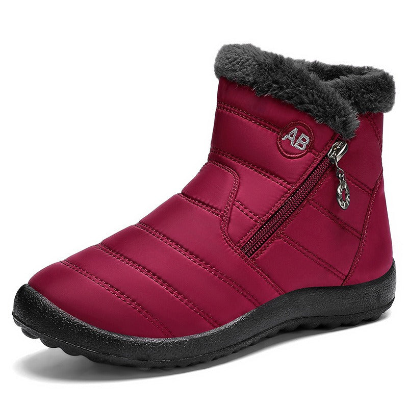 SECTIOND | Waterproof Ankle Boots with Faux Fur Lining