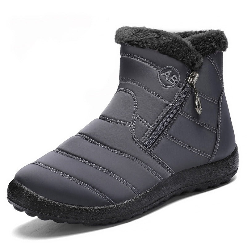 SECTIOND | Waterproof Ankle Boots with Faux Fur Lining