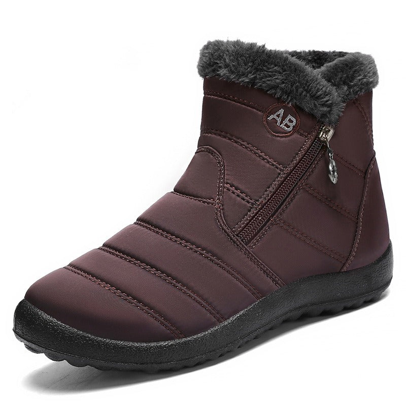 SECTIOND | Waterproof Ankle Boots with Faux Fur Lining
