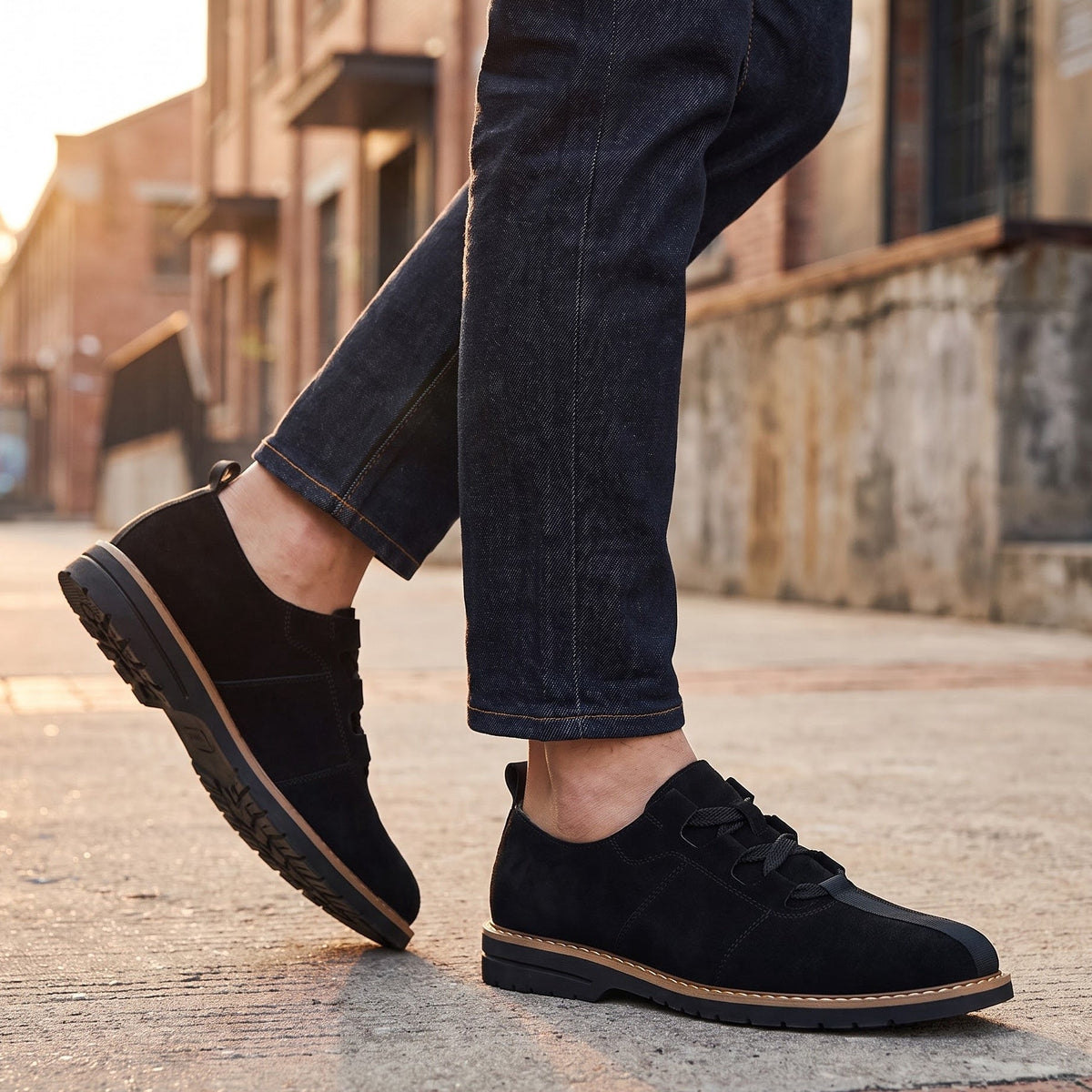 Heritage Colour-Block Suede Derby Shoes