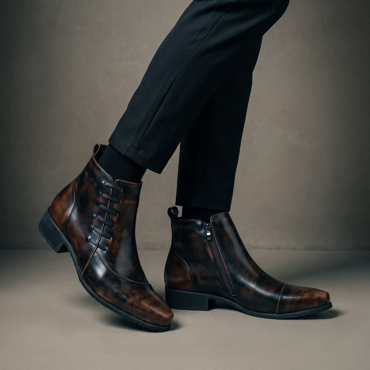 Heritage Burnished Side-Lace Boot