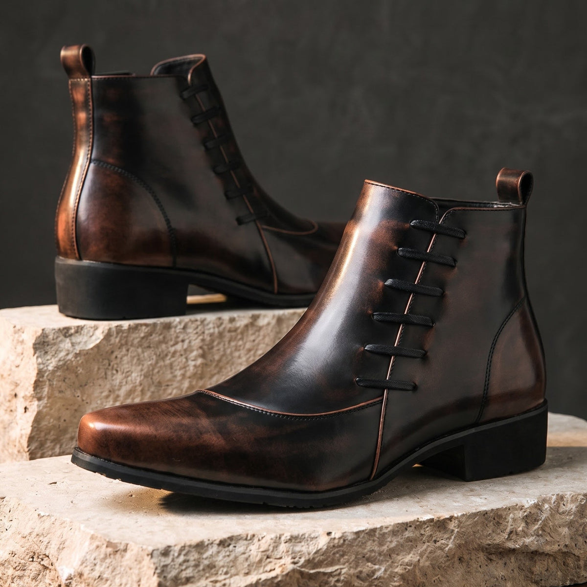 Heritage Burnished Side-Lace Boot