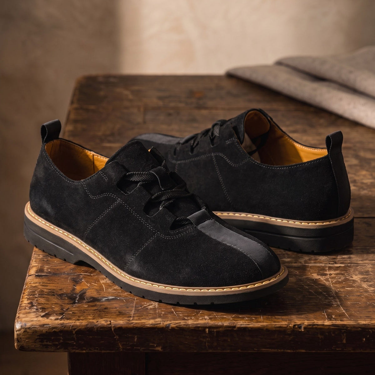 Heritage Colour-Block Suede Derby Shoes
