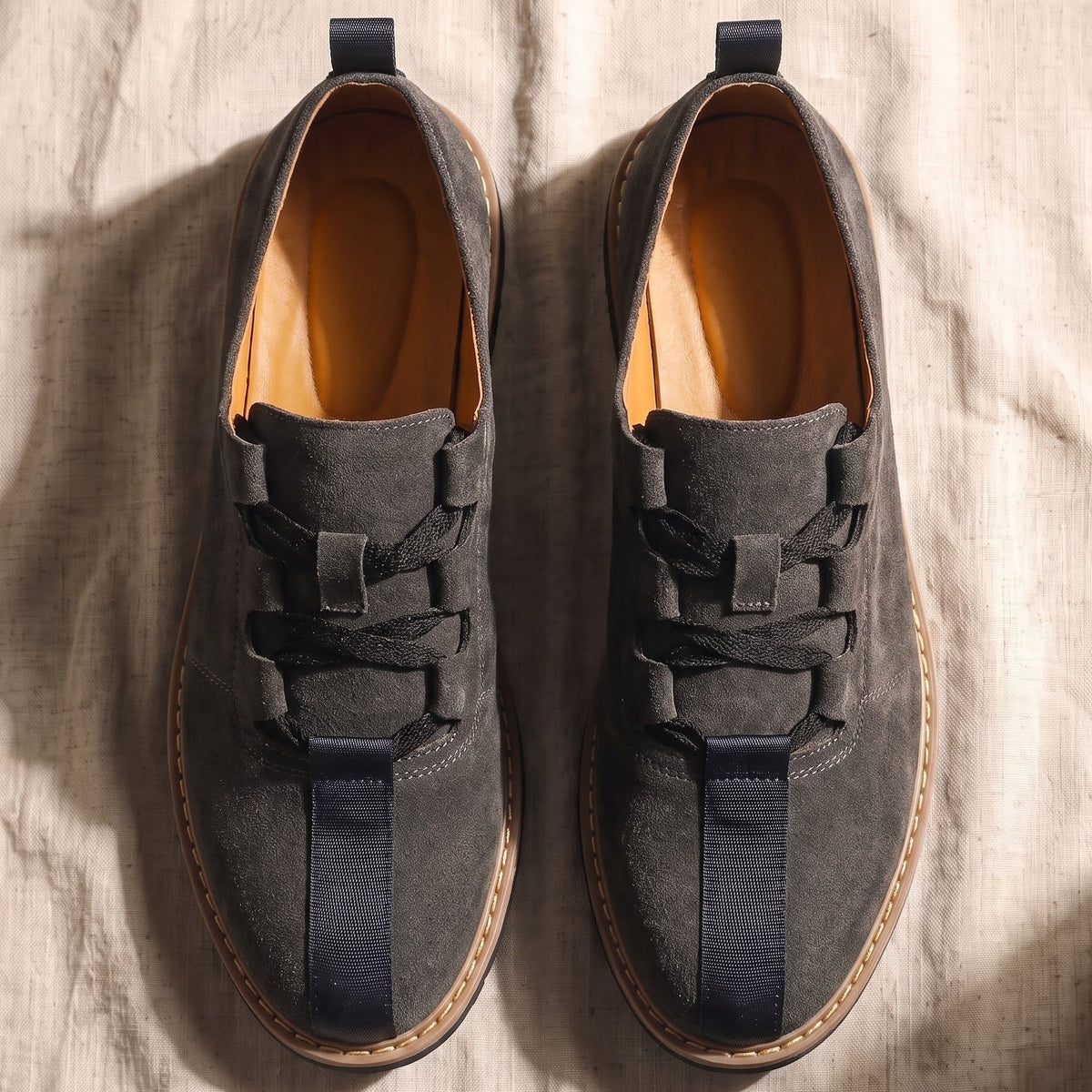 Heritage Colour-Block Suede Derby Shoes
