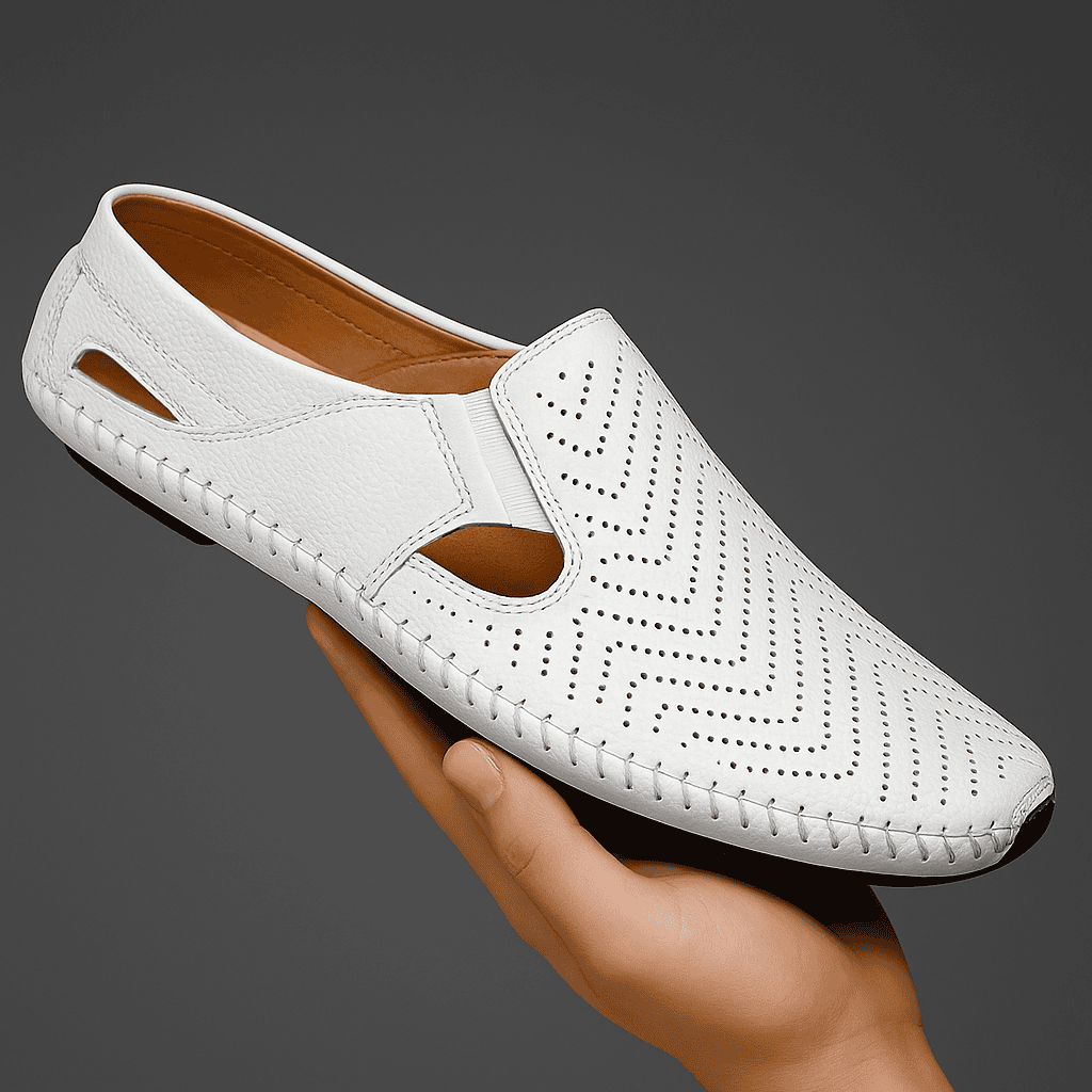 Aldric Perforated Loafer Mule