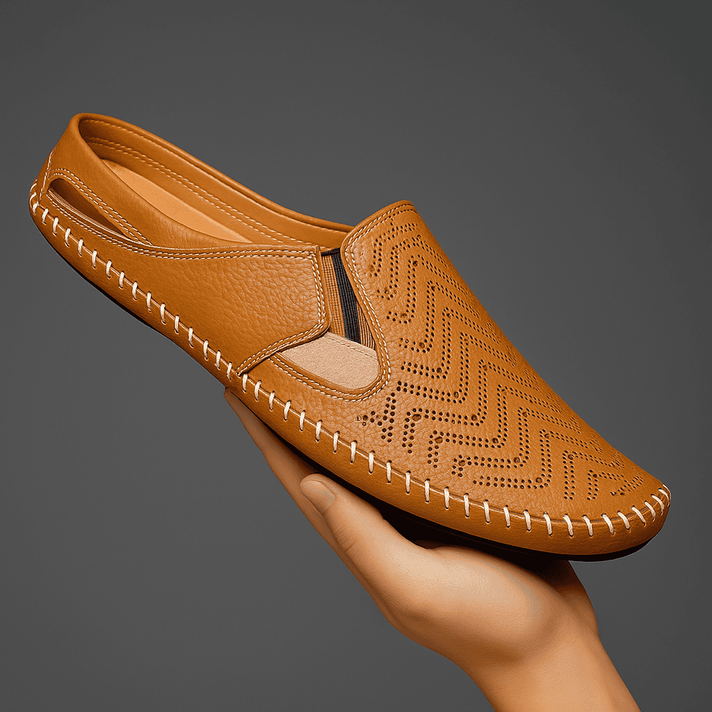 Aldric Perforated Loafer Mule