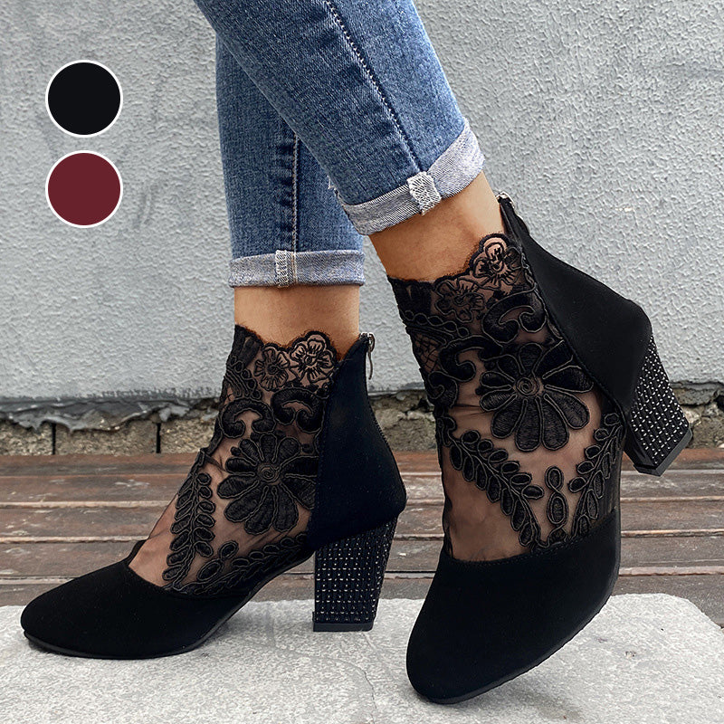 Luna | Lace Ankle Boots
