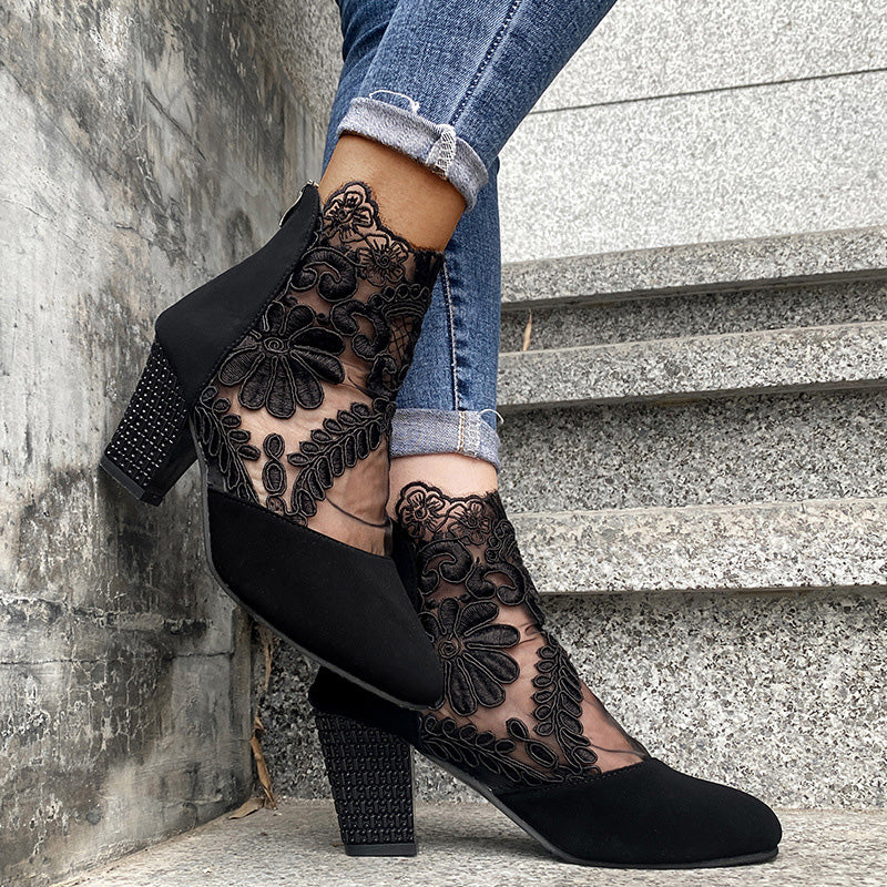 Luna | Lace Ankle Boots