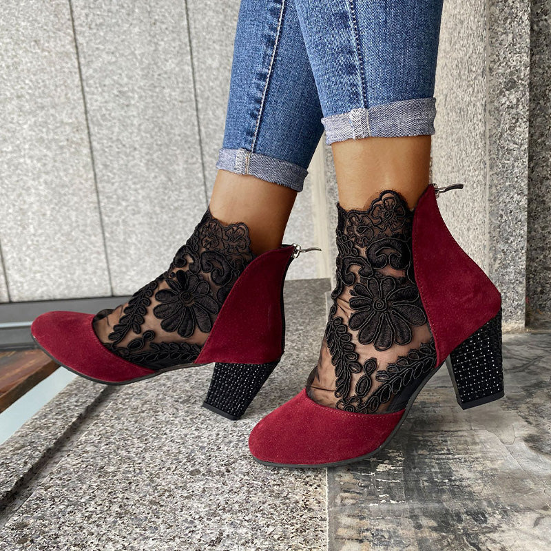 Luna | Lace Ankle Boots