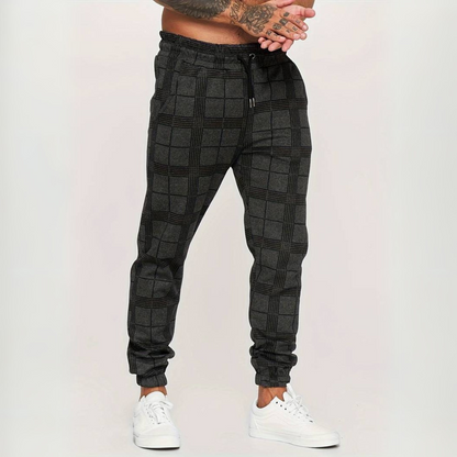 Striped Plaid Joggers