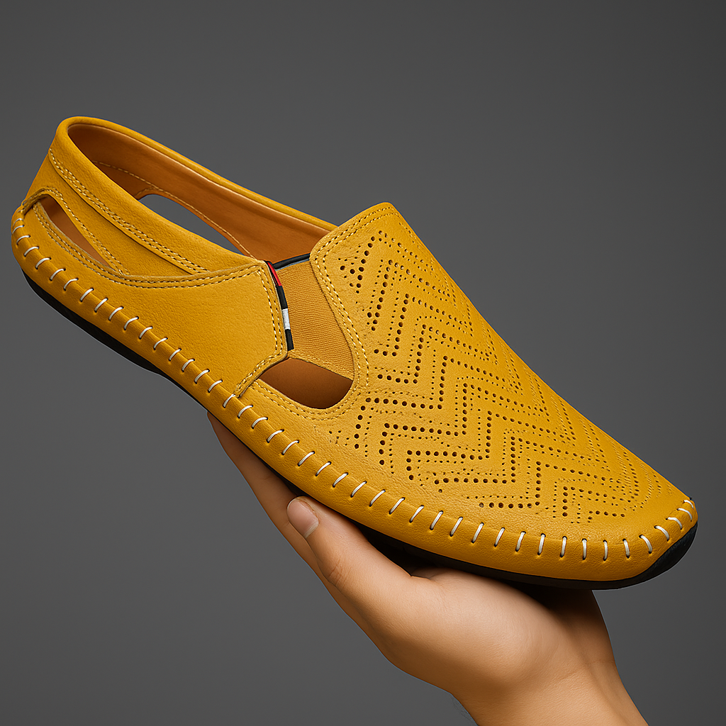 Aldric Perforated Loafer Mule