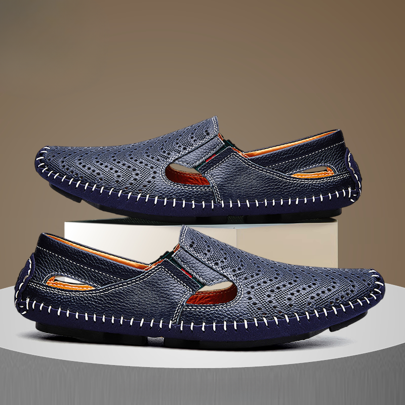 Aldric Perforated Loafer Mule